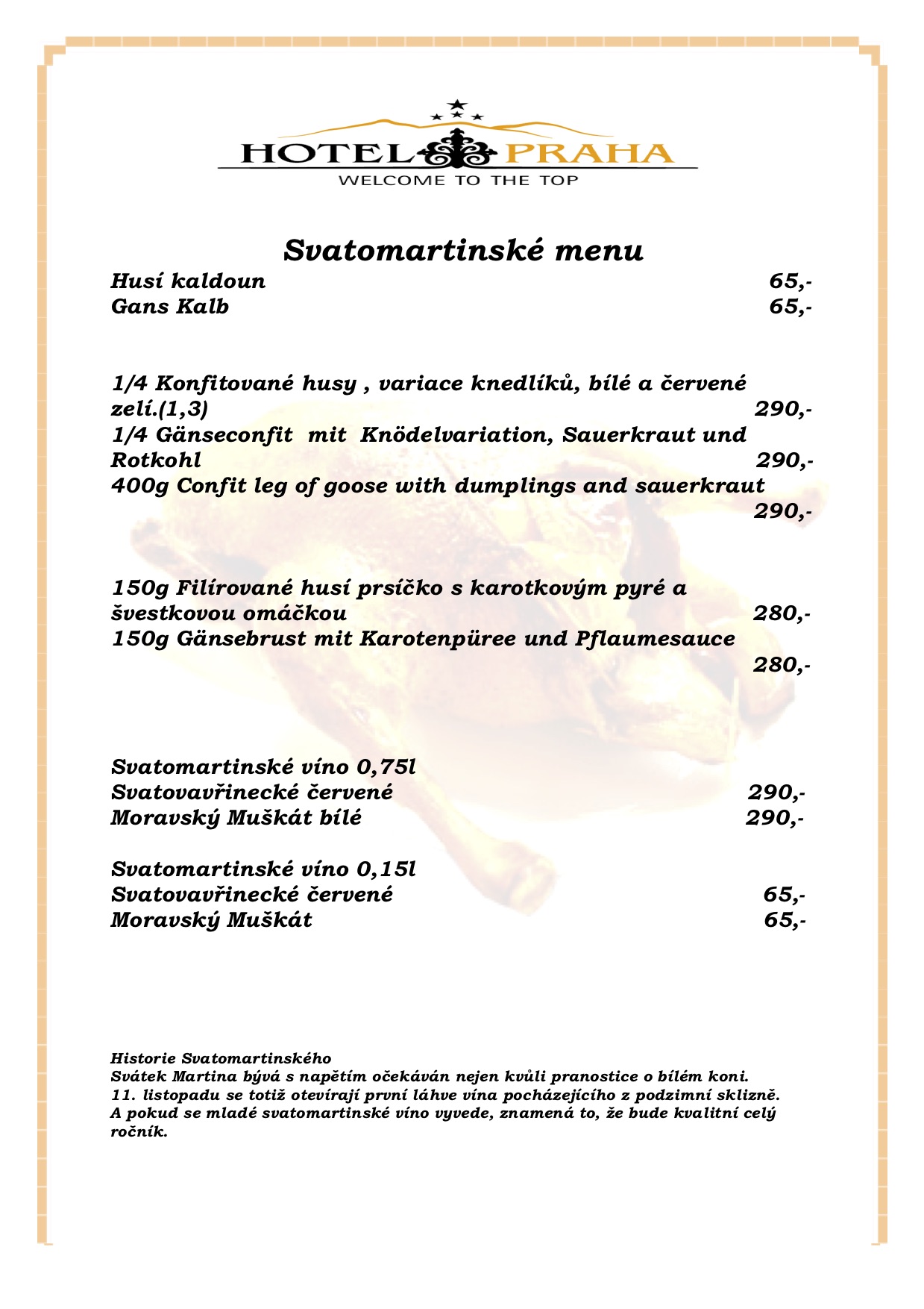 svatomartinské menu